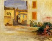 皮埃尔 奥古斯特 雷诺阿 : Farm Courtyard, Midday